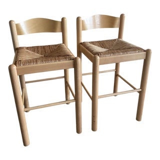 1980s Vintage Counter Stools in the Style of Hank Lowenstein - a Pair For Sale