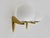 Vintage Wall Lights in Brass and Opaline Glass, 1980s, Set of 2 For Sale - Image 6 of 11