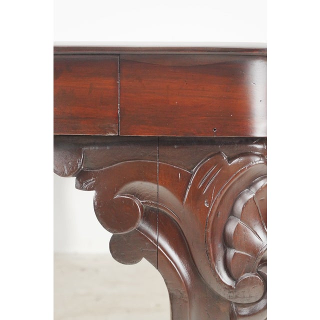 Mid 20th Century Chippendale Carved Wooden Sofa Accent Table For Sale - Image 14 of 16