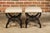 Viennese 1900s Black Stools with X-Form Bases and Custom Upholstery, a Pair For Sale - Image 10 of 12