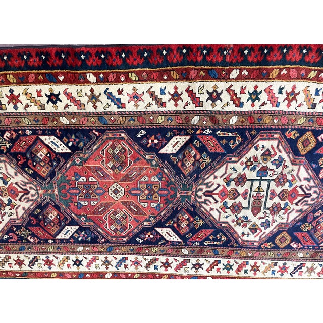 Late 19th Century Antique Caucasian Rug, 3'6" × 12'3" For Sale - Image 5 of 9