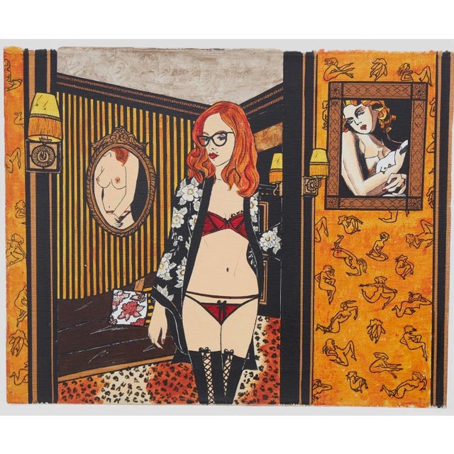 Elka Leopard French Expressionist Oil Painting.