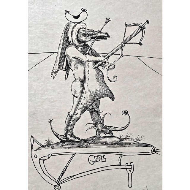 Salvador Dali, Louis de Brézé from Les Songes Drôlatiques de Pantagruel, Original Large Lithograph, 1973 For Sale - Image 3 of 10