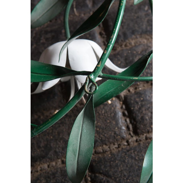 Large Italian Wrought Iron Tulip Wall Decoration For Sale - Image 10 of 12