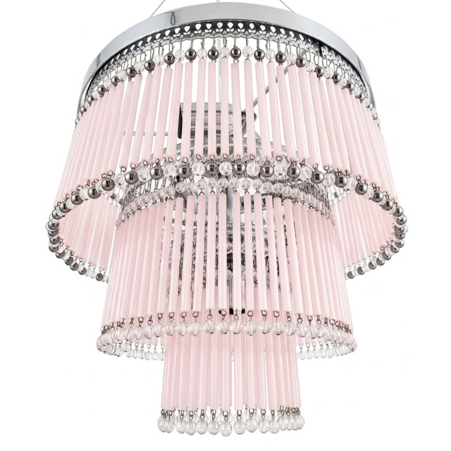 Handcrafted Murano Glass Straws and Glass Beads Chandelier, Venice, Italy, 1962 For Sale - Image 3 of 10