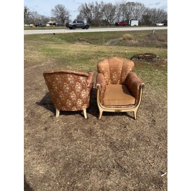 Beige Classic 1940s French Art Deco Club Chairs - A Pair For Sale - Image 8 of 15