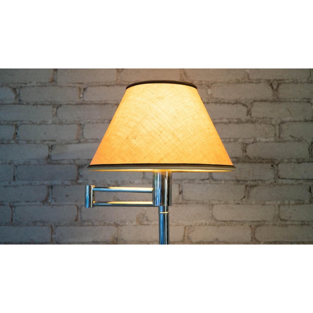 1970s Vintage Casella Chrome Swing-Arm Floor Lamp For Sale - Image 5 of 18