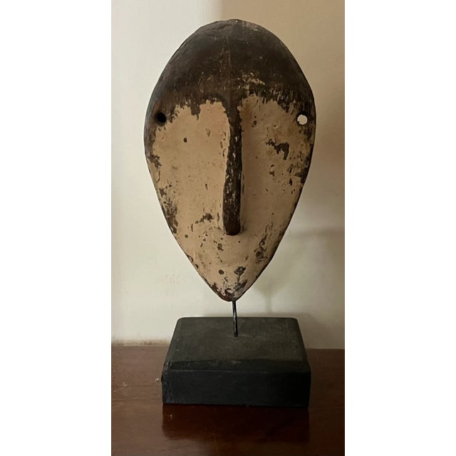 Tribal Carved Wood & Paint Decorated Lega Passport Mask For Sale - Image 3 of 13