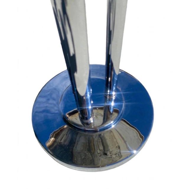 Metal 1930s Art Deco Machine Age Chrome Accent Center Side Table Wolfgang Hoffmann for Howell Streamline Restored For Sale - Image 7 of 12