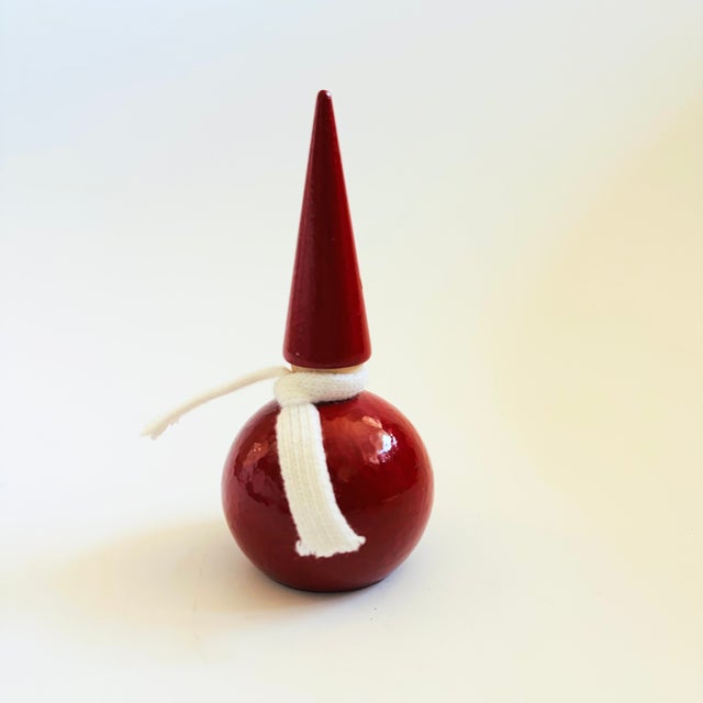 Mid-Century Modern Wood Swedish Tomte Gnome by Larssons Tra For Sale - Image 3 of 8