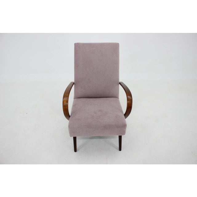 Mid-Century Modern Brown Teak Armchair 1960s For Sale - Image 6 of 9