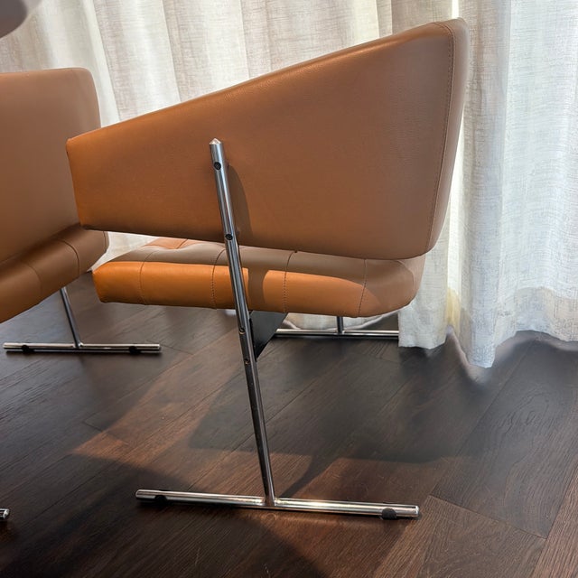 Vintage Set of Six Senior Metal Armchairs, Attributed to Jorge Zalszupin, Brazil, 1950’s. *Acquired at Lagos Antiquario, Rio De Janeiro/Brazil For Sale - Image 9 of 12