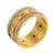 Contemporary Vintage Diamond 22k Yellow Gold Platinum Eternity Band, Size 5.75 For Sale - Image 3 of 7