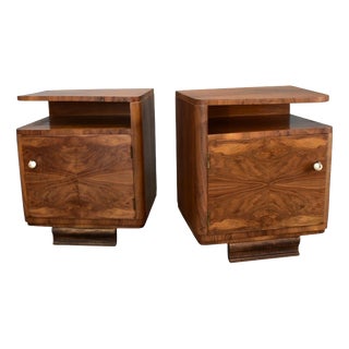 Art Deco Bedside Tables, Czechoslovakia, 1939, Set of 2 For Sale