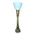 Vintage Neoclassical Rembrandt Brass & Onyx Torchiere Table Lamp For Sale
