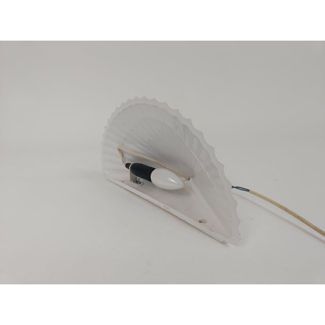 Vintage Ceramic Shell Wall Lamp, 1970s For Sale - Image 4 of 7