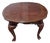Vintage Queen Anne Cherry Wood Oval Accent End Table For Sale