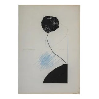 Ono Kazunori, Composition, 1972, Mixed Media on Paper For Sale