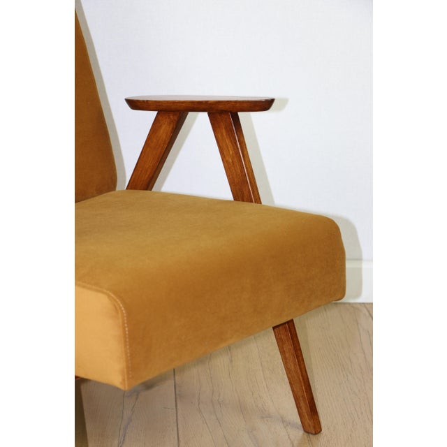 Vintage Golden Velvet Lounge Chair, 1970s For Sale - Image 11 of 12