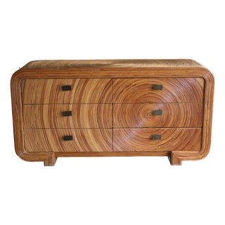 Vintage Pencil Reed Dresser Attributed to Gabriella Crespi, 1980s For Sale