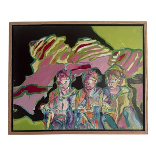 Acrylic Painting on Canvas Framed by Danka Krol For Sale