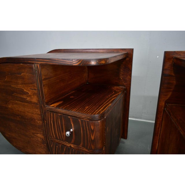 Art Deco Bedside Tables, Czechoslovakia, Set of 2 For Sale - Image 10 of 18