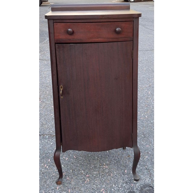 Wood Victorian Solid Mahogany Sheet Music Cabinet, Circa 1880s For Sale - Image 7 of 12