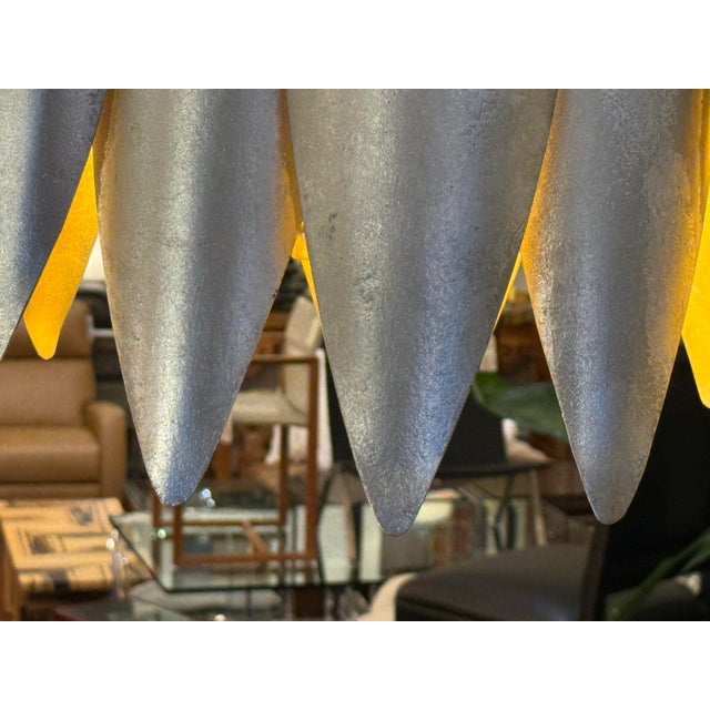 2020s Barry Goralnick for Visual Comfort Burnished Silver Hatton Pendant, Large For Sale - Image 5 of 12