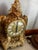 Nautical Vintage Resin Nautical Seashell Standing Clock For Sale - Image 3 of 3