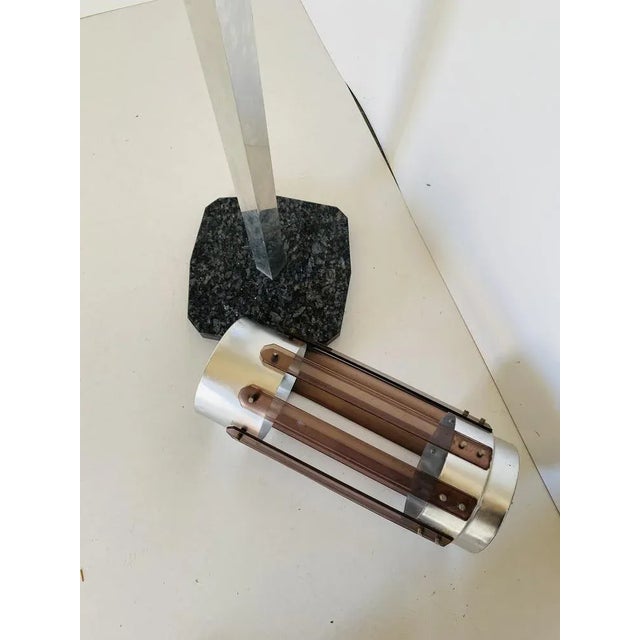 Steel and Marble Rack and Gate Door, Italy, 1970s, Set of 2 For Sale - Image 11 of 12