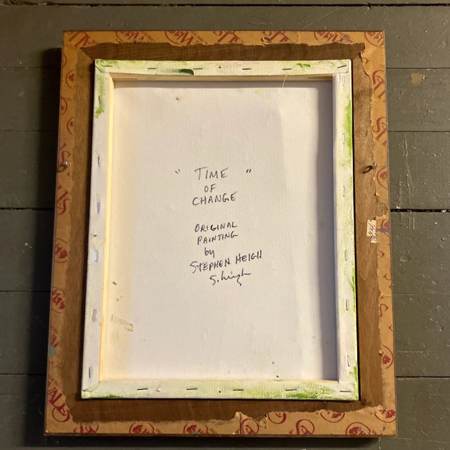 Contemporary Original Stephen Heigh Abstract Painting “Time of Change” Framed For Sale - Image 4 of 4