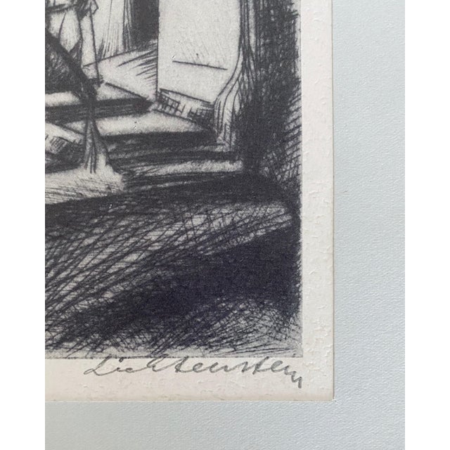 Isaac Lichtenstein 1, Bezalel School Jerusalem Israeli Judaica Etching - Street For Sale In Miami - Image 6 of 8
