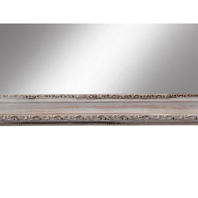 Traditional Oyster White on Gold Framed Wall Mirror, Hand-Painted Hardwood/Resin 20th Century For Sale - Image 3 of 7