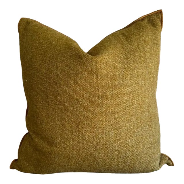 Bouclette French Wool Accent Pillow With Down Feather Insert For Sale