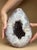 Contemporary Museam Grade Egg-Shaped Amethyst and Quartz Geode Sculpture From Uruguay For Sale - Image 3 of 8