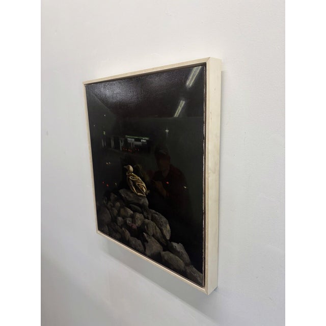 Contemporary Still Life with Pet Coke by Brad Davis | Oil on wood panel still life featuring a can and rocks For Sale - Image 3 of 5