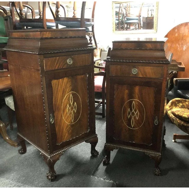 Edwardian Mahogany Wine Celleratte Cabinets with Scottish Crest, Set of 2 For Sale - Image 13 of 13