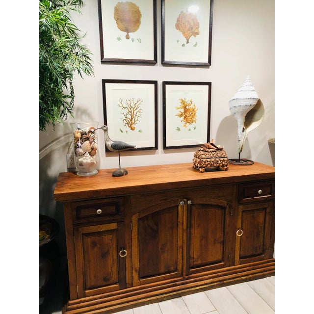 2000 - 2009 Traditional Style Teak / Driftwood Sideboard Credenza For Sale - Image 5 of 13