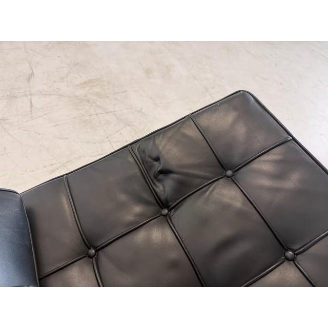 Animal Skin Leather Barcelona Chair by Ludwig Mies van der Rohe for Knoll Inc. For Sale - Image 7 of 16