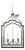 Mid 20th Century French Nickel Lantern with Six Scrolling Arms and Glass Panels For Sale