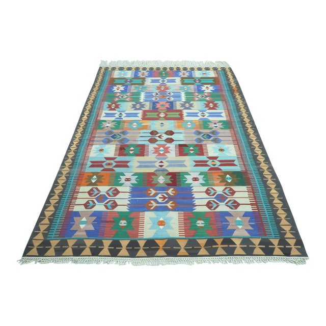 Vintage Afion Flat Weave Rug For Sale