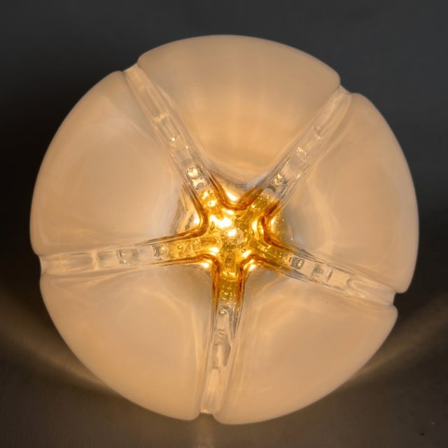 Space Age Sphere Ceiling Lamp in Murano Glass from Mazzega, 1970s For Sale - Image 4 of 11