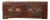 Vintage Floral Distressed Deep Red Rectangular Wood Trunk Box For Sale