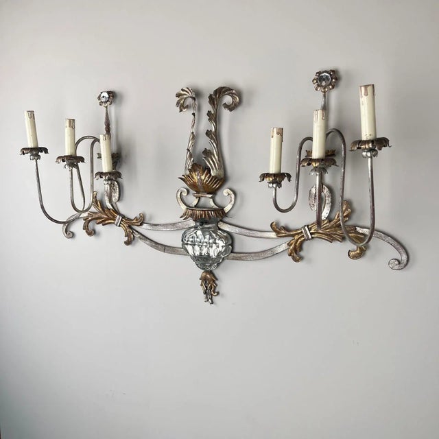 Rococo Large Silver Gilt Wall Light from Banci Firenze, 1960s For Sale - Image 3 of 7