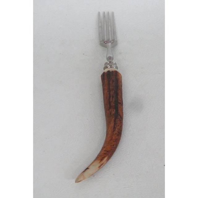 Mid 20th Century Leppington Cutlers LTD Fork With Curved Antler Stag Handle For Sale In Miami - Image 6 of 10