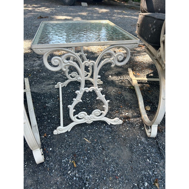 Mid-Century Meadowcraft (Attributed To) 5 Piece Wrought Iron Patio Set With Nesting Tables - Ready for Immediate Use For Sale - Image 11 of 11