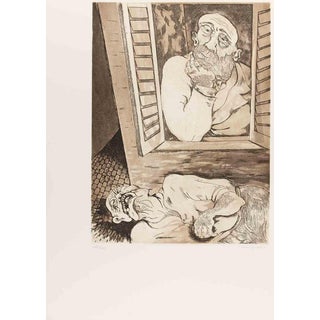 Giuseppe Migneco, Indifferent Serenity, 1980s, Etching For Sale