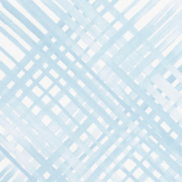 Schumacher Sample - Schumacher Traverse Wallpaper in Sky For Sale - Image 4 of 4