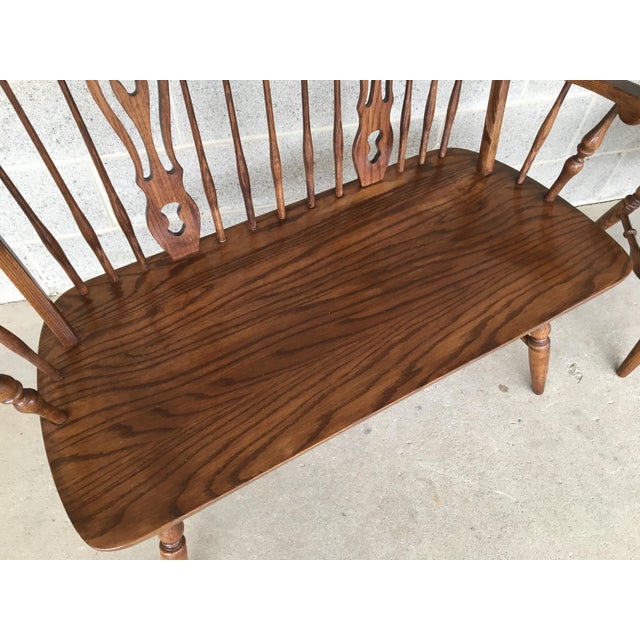 Dinaire Furniture Colonial Solid Oak Deacons Benches a Pair Chairish