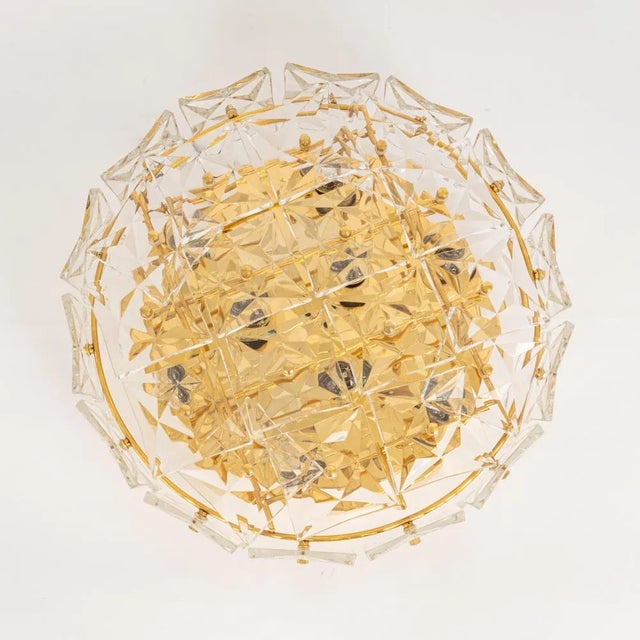 A stunning light fixture by kinkeldey, germany, manufactured in circa 1970-1979. A handmade and high-quality piece. The...